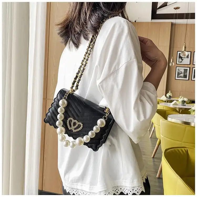 EL 5433 RISCE TAS SELEMPANG PESTA MUTIARA IMPORT WANITA CEWEK PERMEPUAN JAKARTA BATAM 20 X 7 X 12