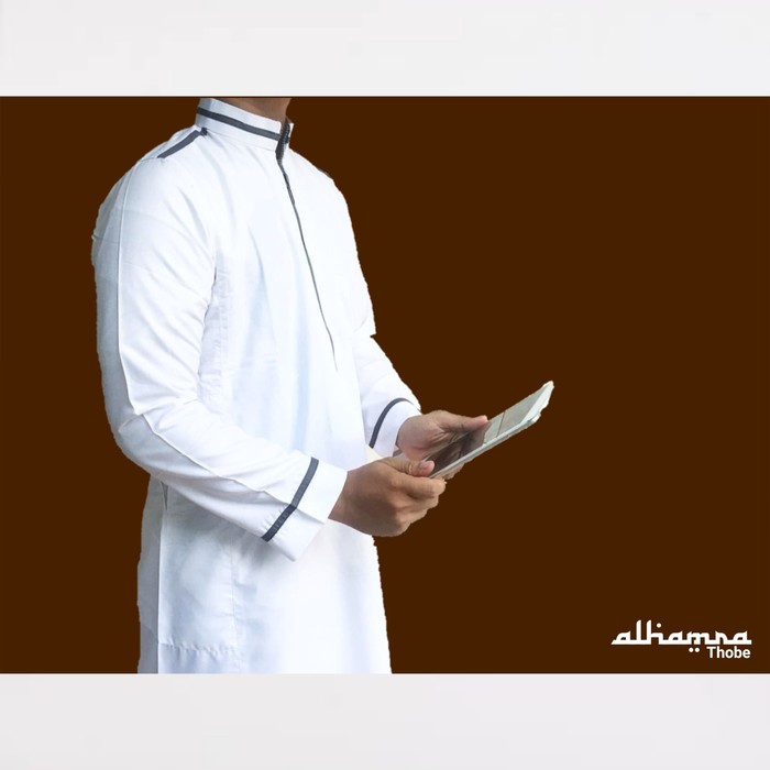 Jubah saudi slimfit model rethobe al aseel alharamain daffah