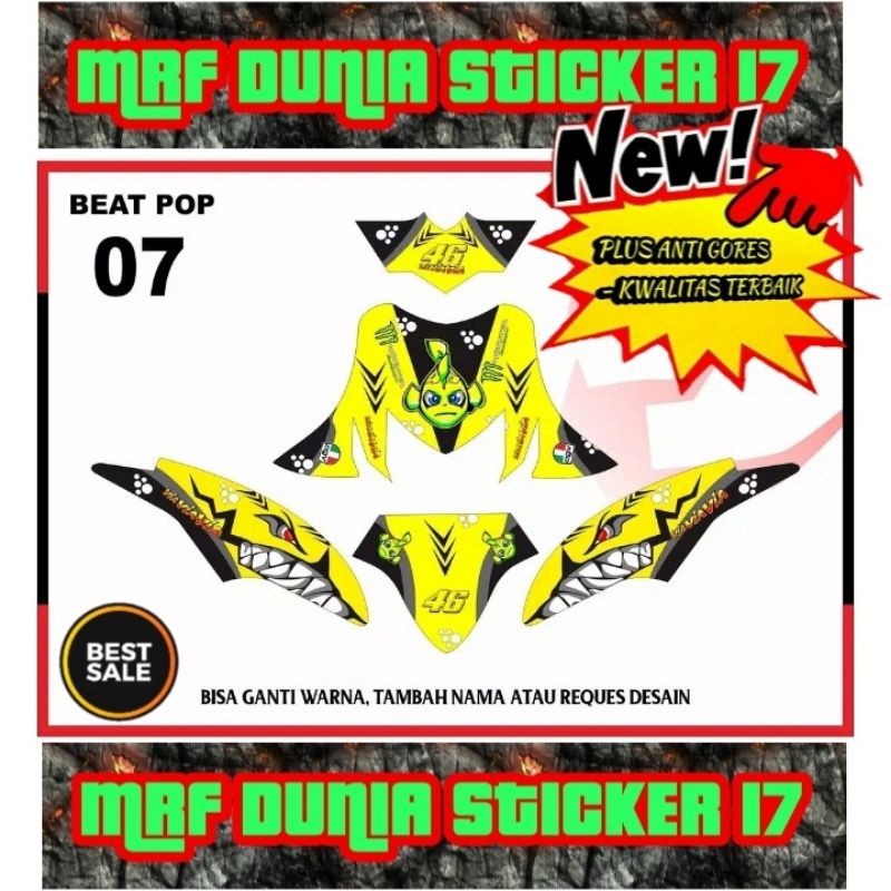 sticker dekal beat pop full body decal beat pop stiker  beat pop motor beat pop full body 07
