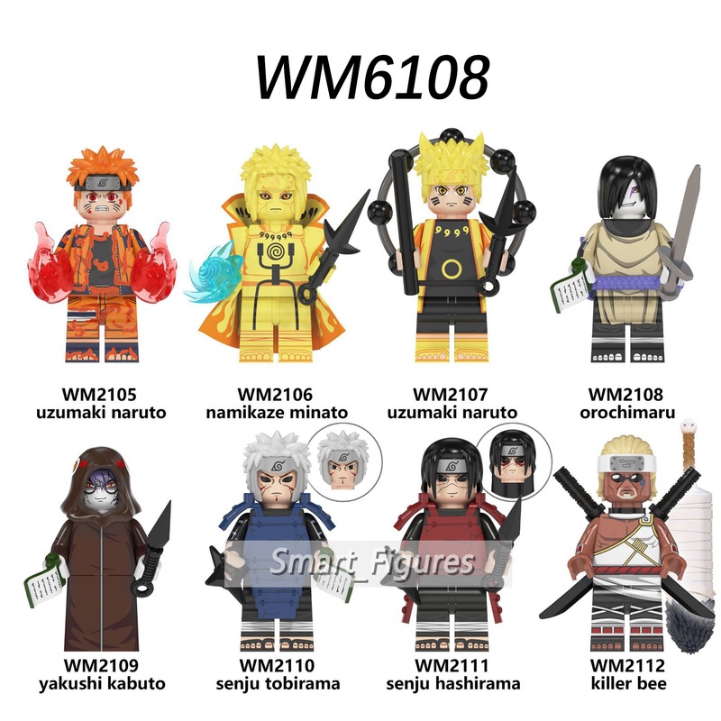 Action Figure Mini Naruto Might Guy Namikaze Minato Tsunade Jiraiya WM6105-6109 Untuk Koleksi