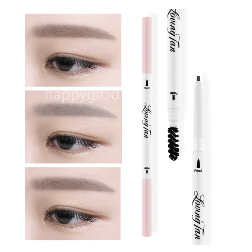 DNM Pensil Alis Original 1,5mm Eyebrow 2 in 1 Kepala Ganda 6 Warna Berfungsi Membingkai Alis Dengan Rapih  LA052