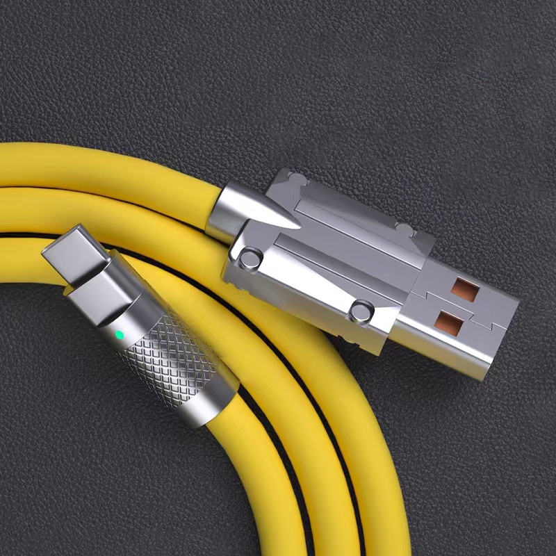 Kabel Data / Charger Micro USB / Type C / Lightning 120W / 6A Bahan Silikon