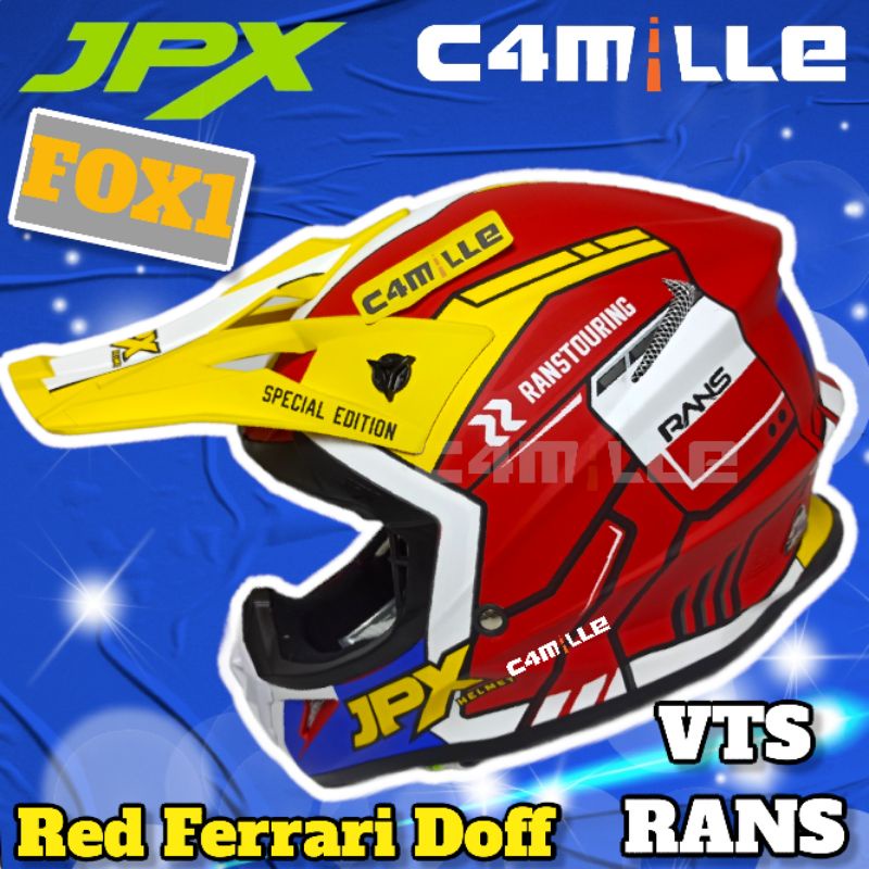 HELM JPX CROSS VTS RANS RED FERARI DOFF TRAIL SUPER CROSS