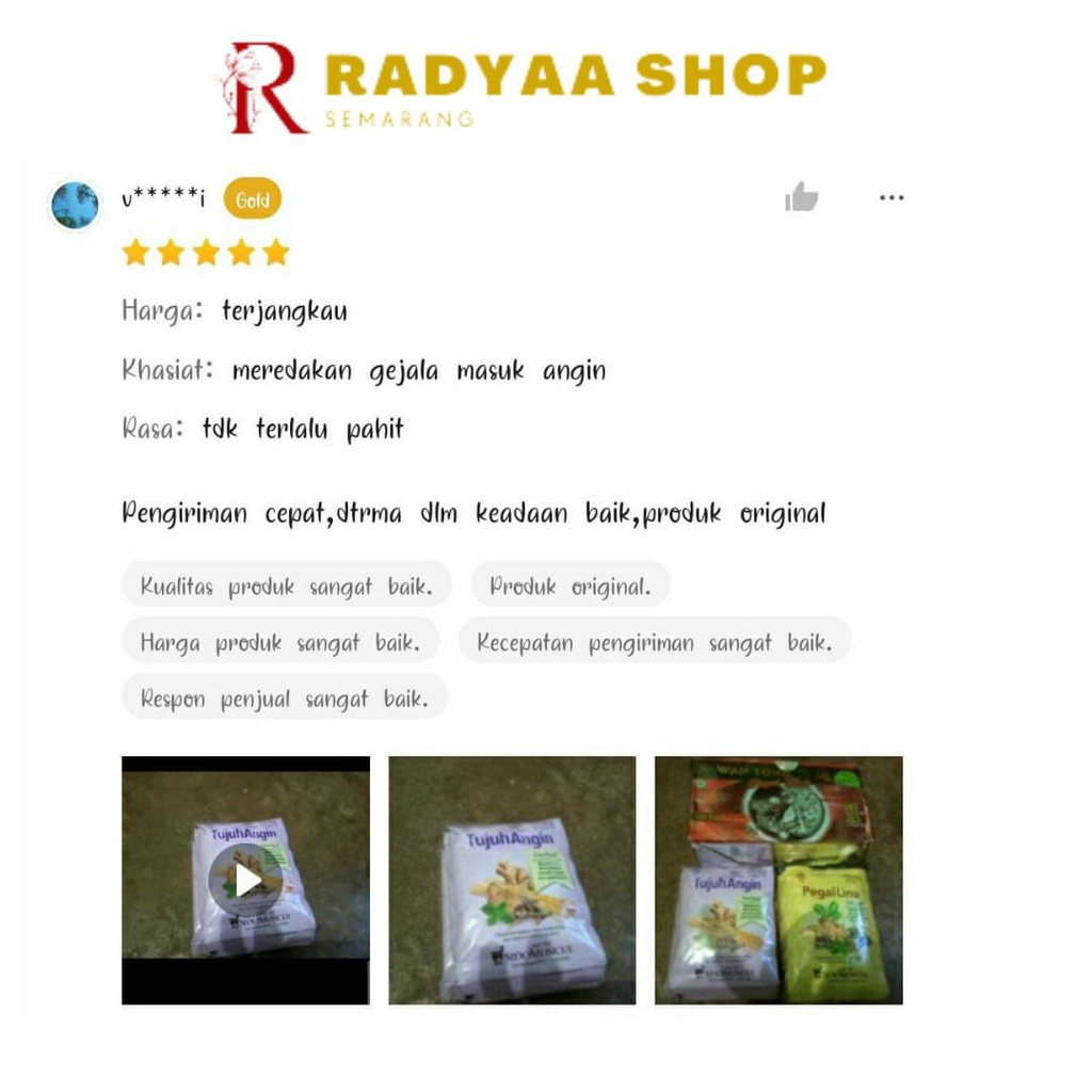 Sido Muncul Jamu Tujuh Angin 10's Herbal Demam dan Masuk Angin