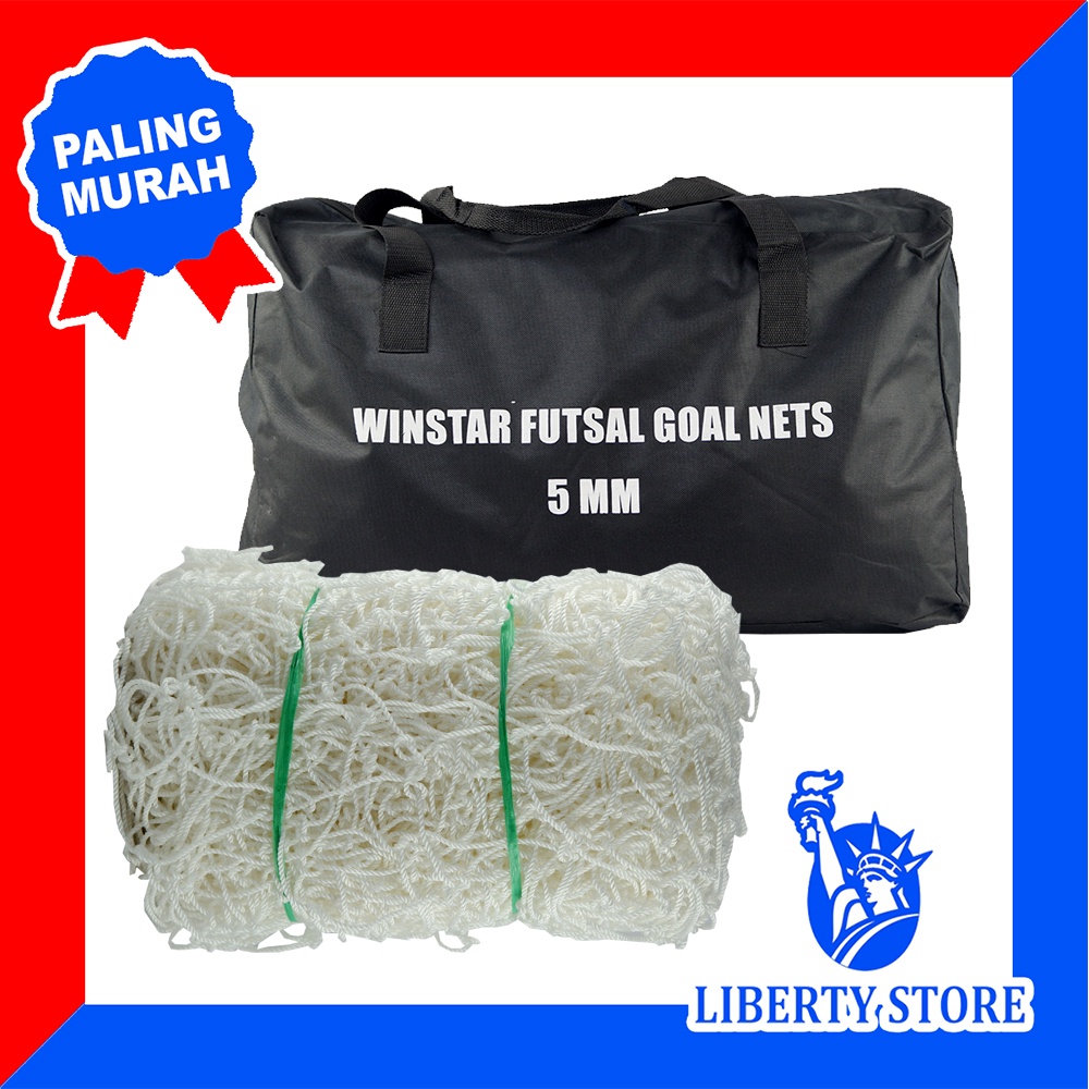 Jaring Gawang Futsal Original Winstar Tebal Tali 5 MM 1 Set