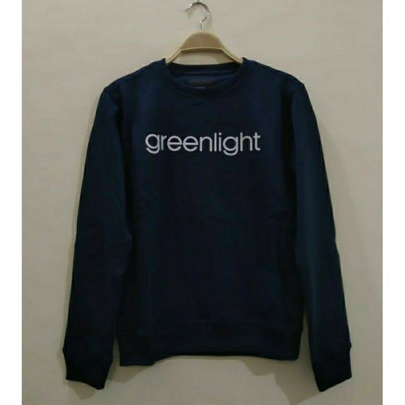 hoodie greenlight/ jaket greenlight/ sweater greenlight / hoodie sweater ariel / sweaterhoodie pria-Crewneck navy GL