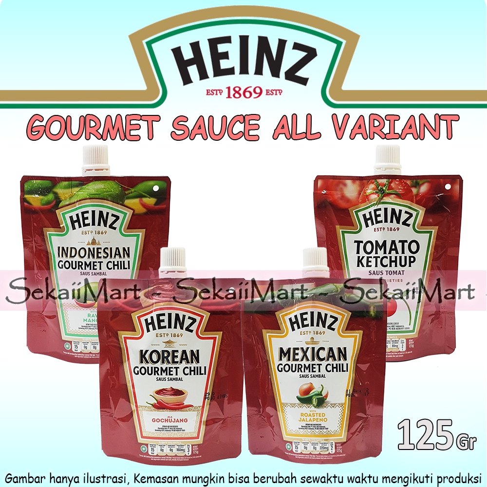 

HEINZ Gourmet Sauce All Variant - Aneka Rasa Saus Sambal dan Tomat Kemasan Pouch