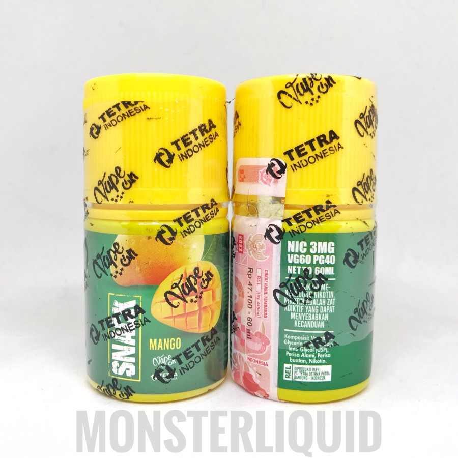 SNACK MANGO FRUITY BY TETRA X VAPE ON 3MG 60ML