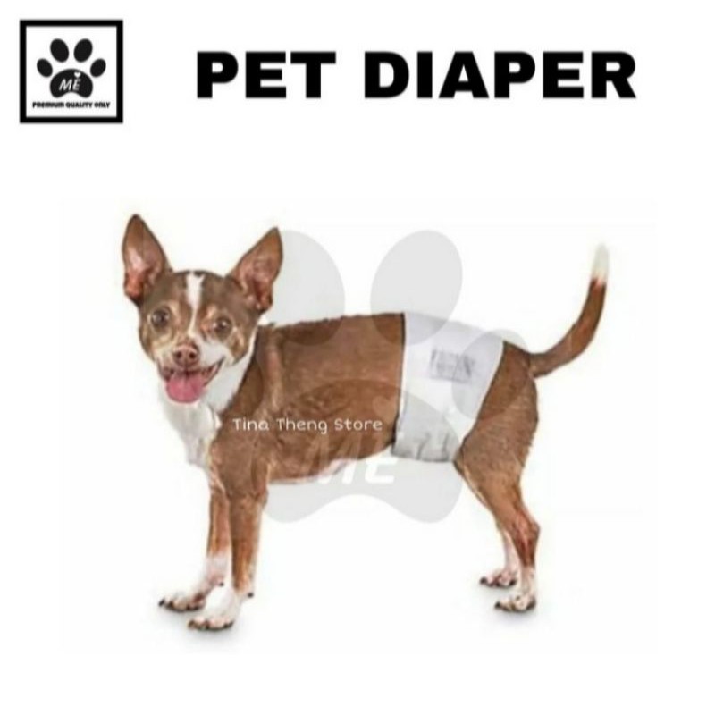 Diaper Anjing Kucing &quot;JANTAN&quot; size S-XL ECERAN