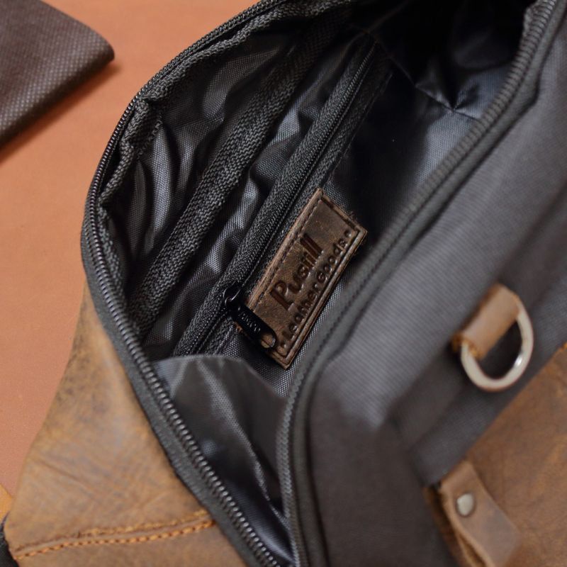 Waistbag/pusiill A02 black/kulit asli+coudura/Taspinggang/tasbahu/tasslempang/keren