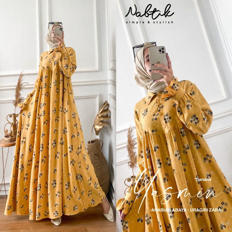 YASMIN ARABIAN ABAYA DRESS / AULIA DRESS ORI NABTIK Gamis Dress MAxy Set Wanita Setelan Wanita Terba