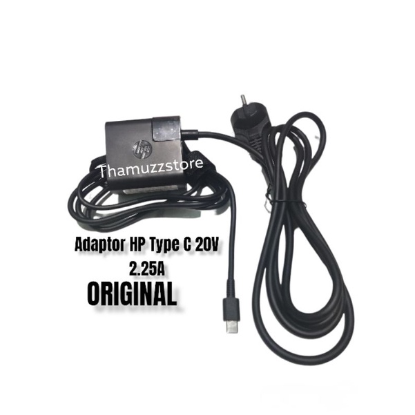 ADAPTOR CHARGER LAPTOP HP 20V 2.25 USB TYPE C ORIGINAL