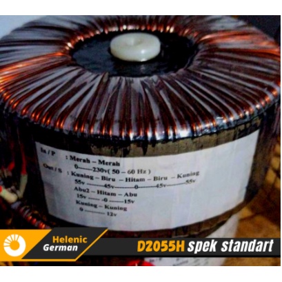 Trafo toroid donat 20A 55V CT Helenic German