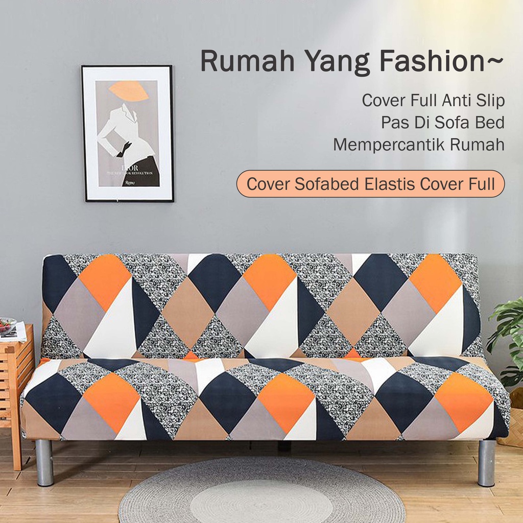 Cover Sofa Bed Sarung Sofa Bed Penutup Sofa Elastic Elastis Pattern Modern Menarik