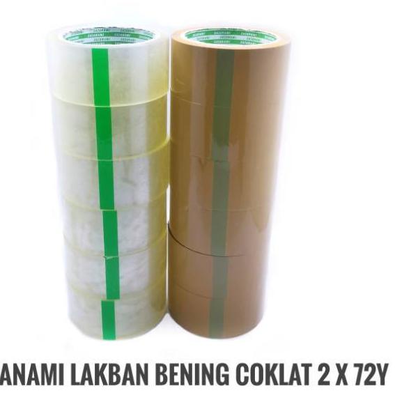 

Flash Sale - LAKBAN BENING 2 45MM X 72Y YARD SAZANAMI TAPE OPP LAKBAN COKLAT !