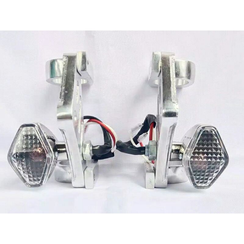 pangkon lampu cnc set sen diamond bracket kupingan depan pesek as 31 33 cb gl byson
