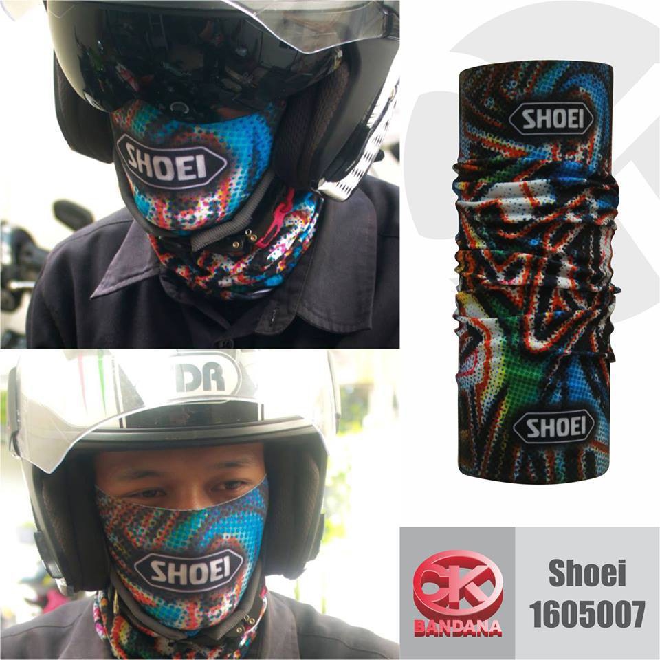 CK Bandana ORIGINAL masker motor motif rider motorcycle SHOEI