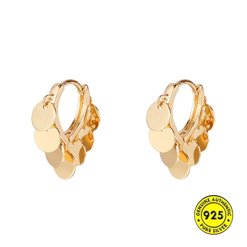 Anting Klip Telinga Bahan S925 Silver 18k Gold Untuk Wanita