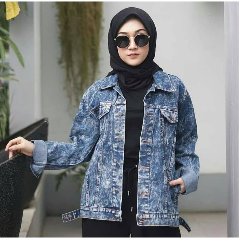 Jaket jeans oversize bio blitz oversize