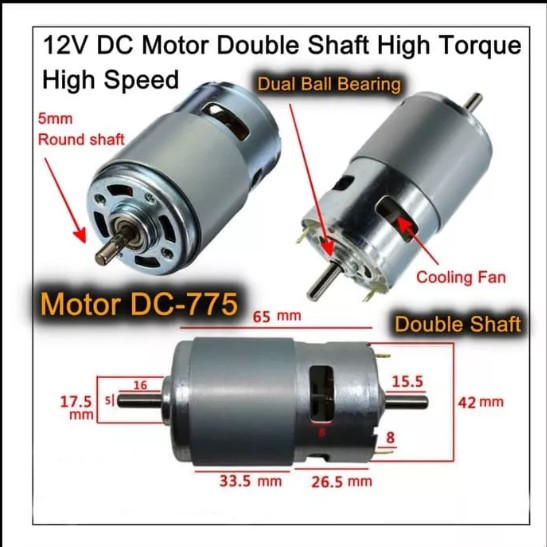 Dinamo DC 775 12V-36V 15000 RPM