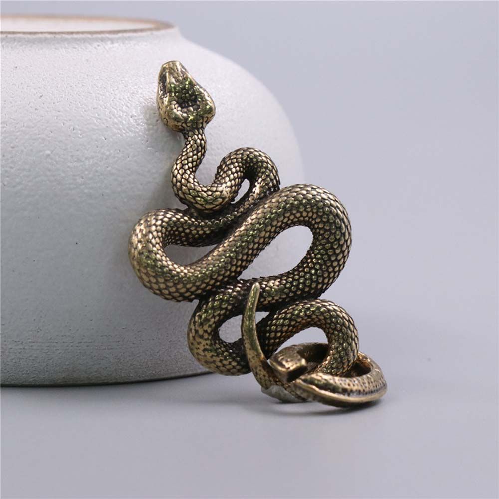 AUGUSTINA Retro Key Chain Pendant Charm Jewelry Findings Brass Pendant 12 Zodiac Pure Copper Snake DIY Making Accessories Lovely|Keychain Components