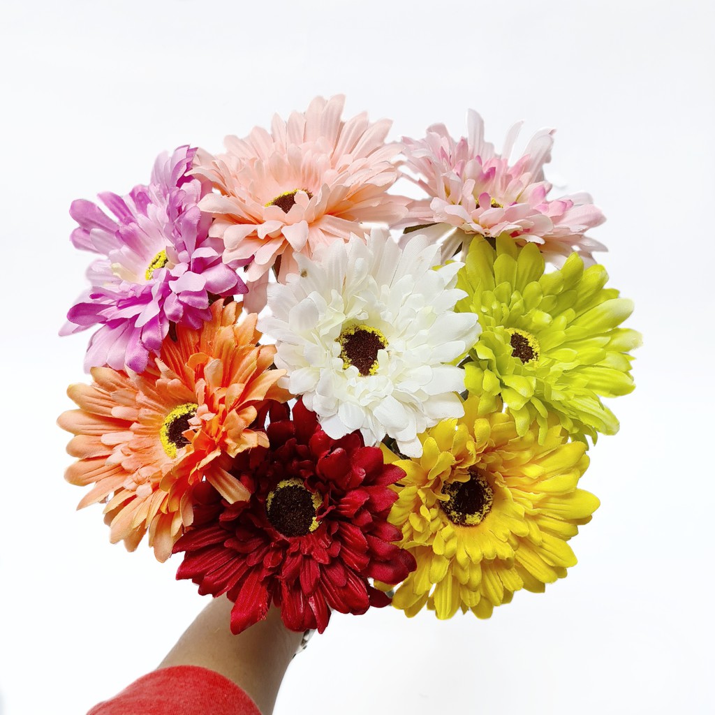 AF54 Bunga Garbera Artificial Daisy Flower Backdrop Decoration