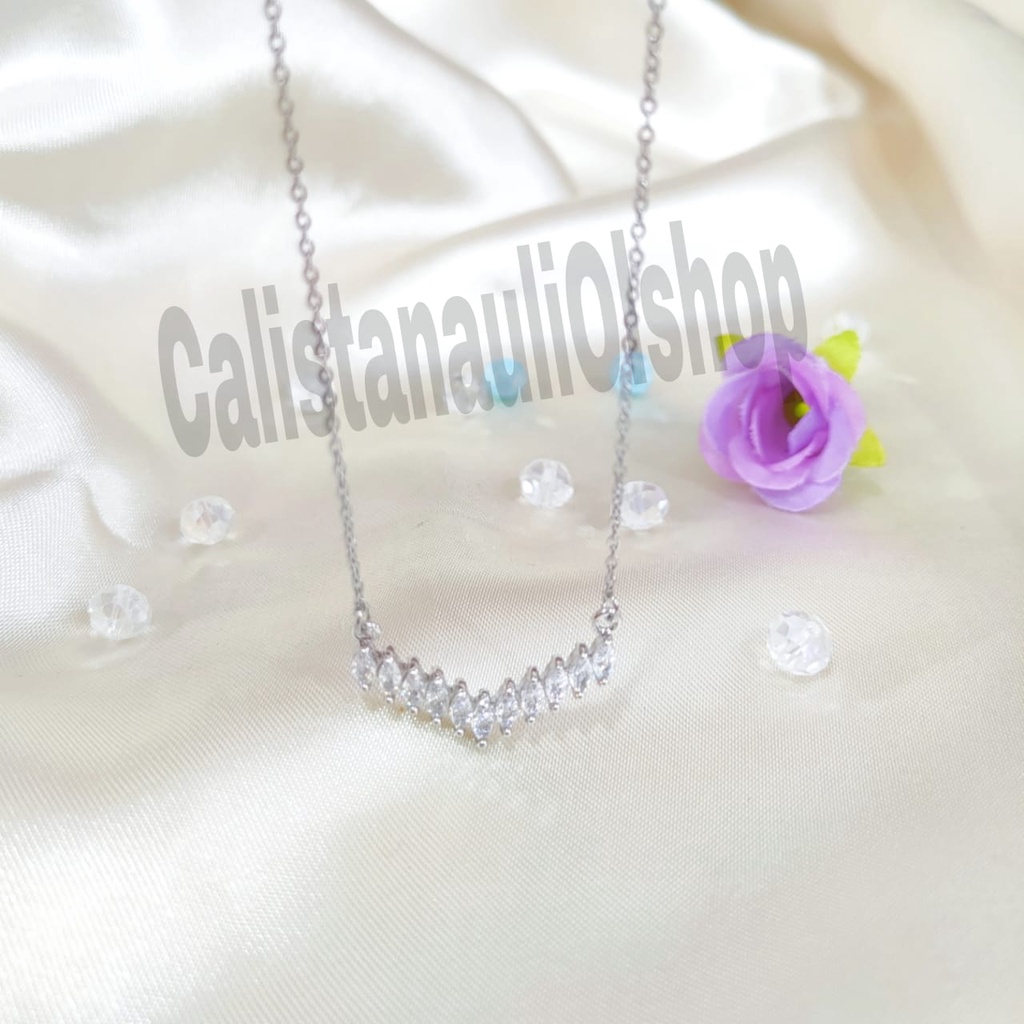 Viral!! TITANIUM KALUNG+GELANG FUJI DIAMOND DESAIN ELEGAN PERHIASAN EMAS KOREA ANTI KARAT DAN ANTI LUNTUR