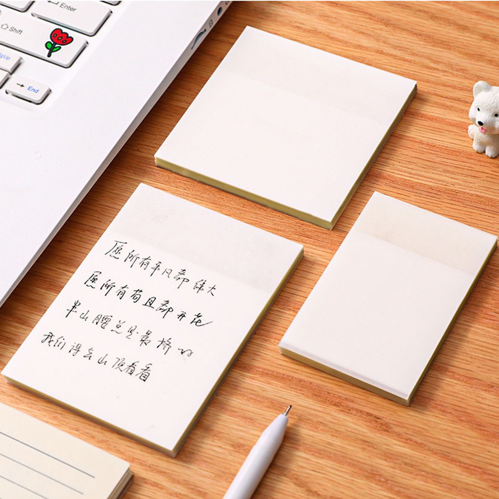 Lanfy 50 Lembar Sticky Note Transparan Tahan Air Untuk Kantor / Sekolah
