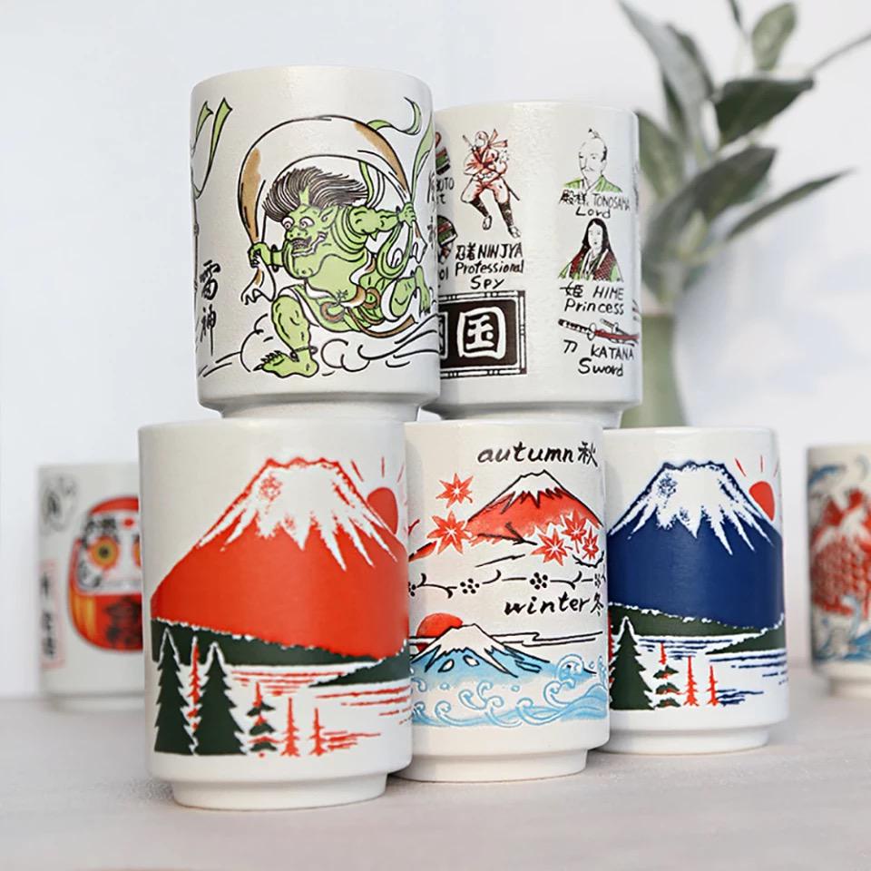 japanese sushi ceramic coffee tea cup 300ml / cangkir gelas kopi teh / sloki sake classic khas jepang / mug keramik latte art cafe resto coffee shop / souvenir gift drinkware