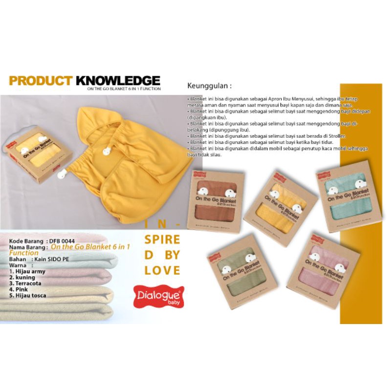 Dialogue Baby DFB0044 On The Go Blanket Selimut Anak Bayi Serbaguna