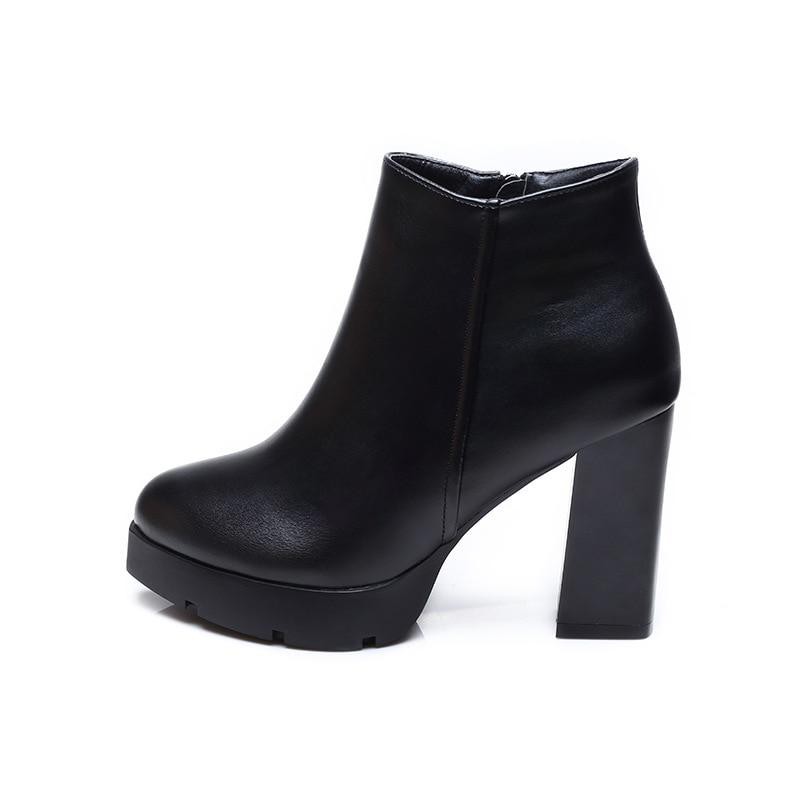 high heel platform ankle boots