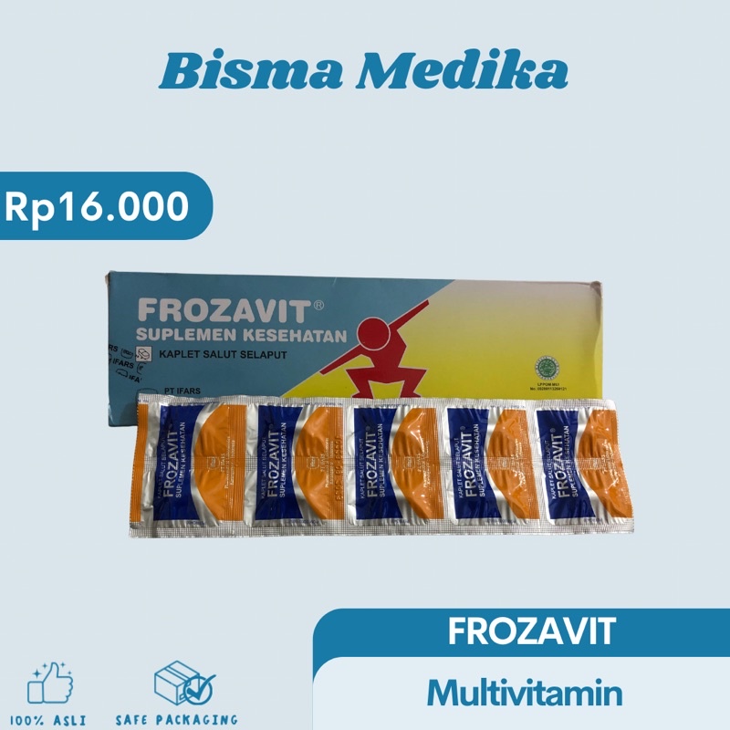 Frozavit Strip, Multivitamin Murah, Suplemen Makanan, Vitamin E, Zinc