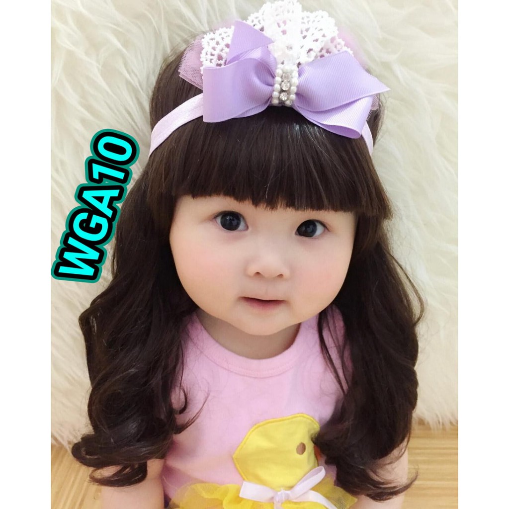 WIG ANAK LUCU/WIG ANAK HITAM CURLY PANJANG/WIG ANAK WGA10 CUTE