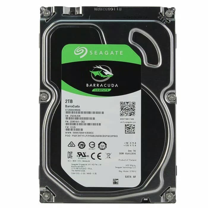 HDD Seagate 2TB Baracuda Internal PC RESMI