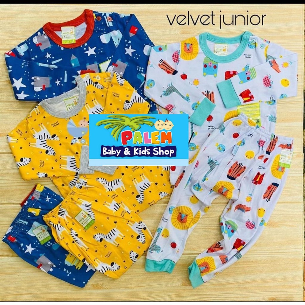 Setelan Oblong Panjang Velvet / Piyama Velvet Junior / XL/XXL/2/3/4/5/6/7/8/9/10 1PCS