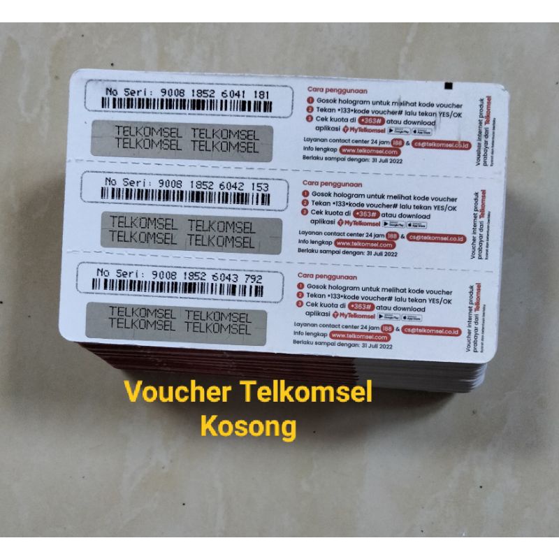 Voucher Telkomsel Kosong
