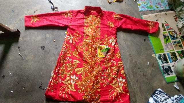 Tunik Batik Unggul Jaya Tunik Muslim Resleting Depan