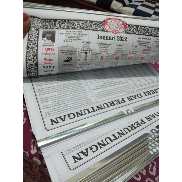 

kalender 2022 penulis Made Suatjana