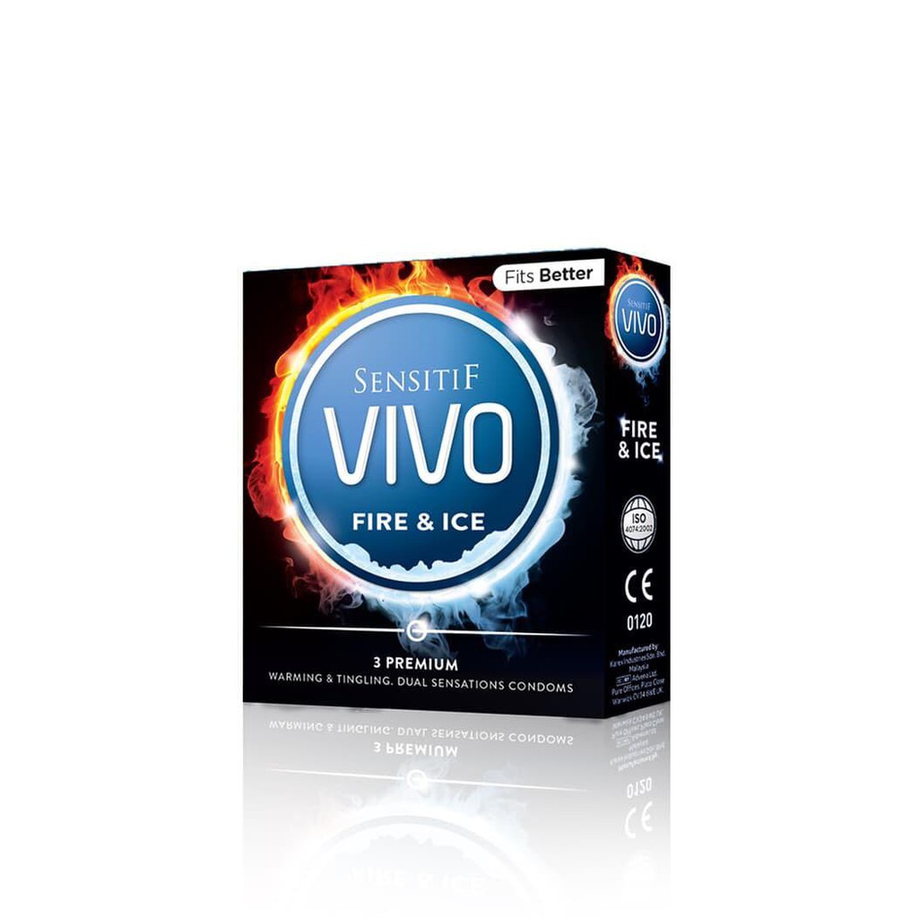 HOT SALE KONDOM SENSITIF VIVO FIRE & ICE CONDOM !!!