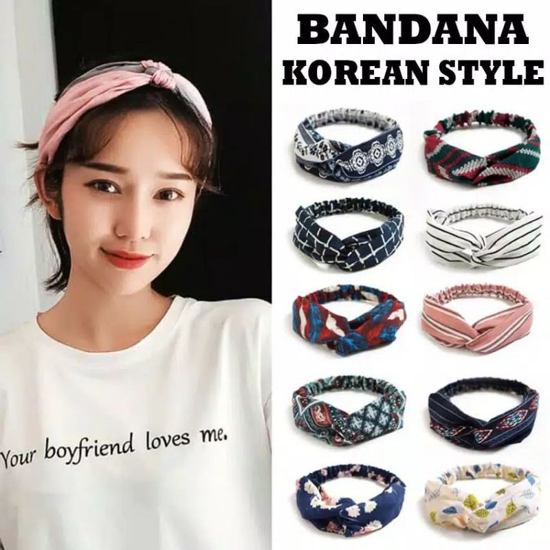 Bandana headband Silang Soulmate Chibbi /Bando Silang Fashion Korea Style Bandana