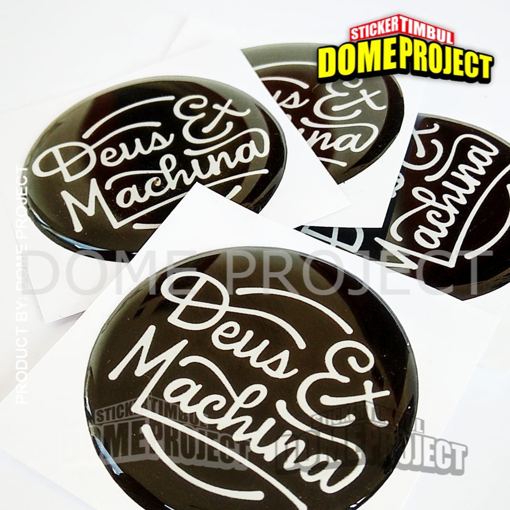 STIKER MOTOR TIMBUL EMBLEM 3D MOTOR KACA MOBIL KOPER DEUS EX MACHINA STICKER AESTHETIC KEREN SATUAN IMPORT