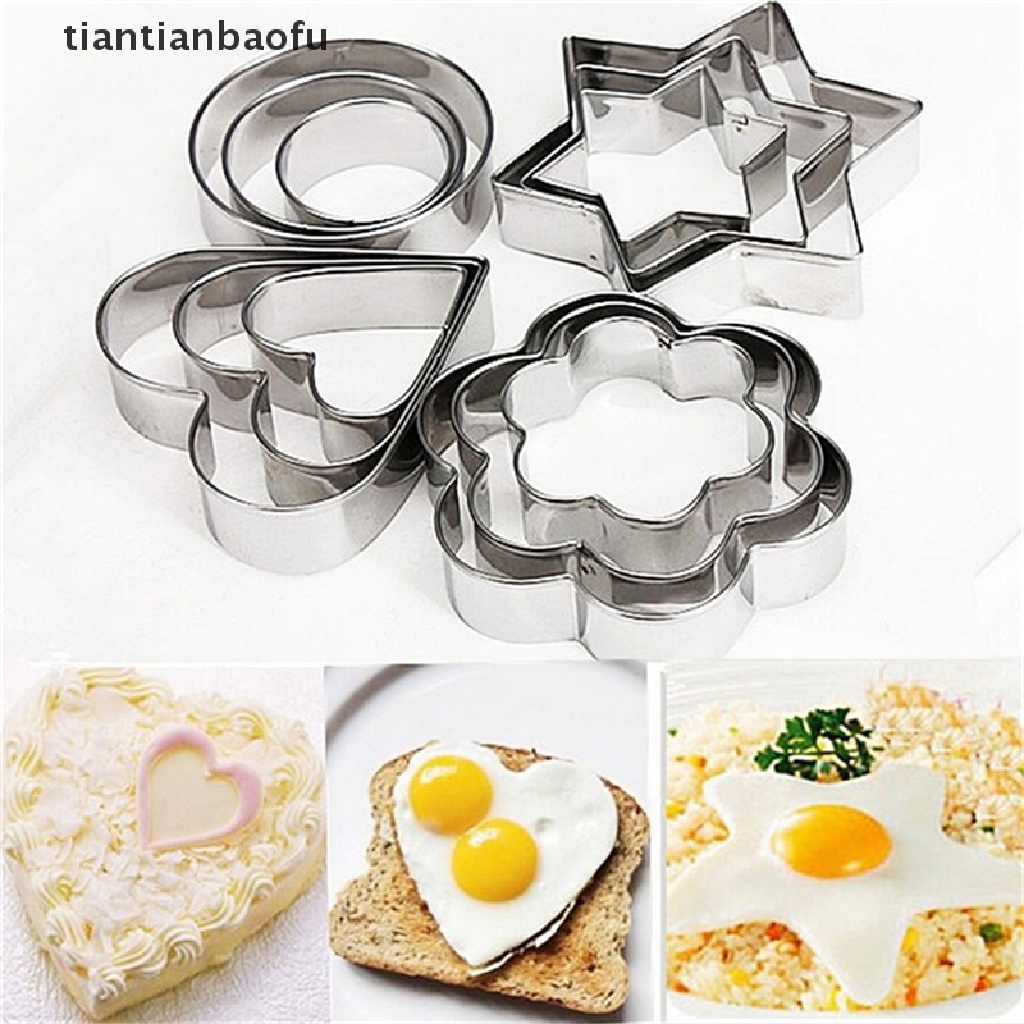 12 Pcs Cetakan Kue Bahan Stainless Steel