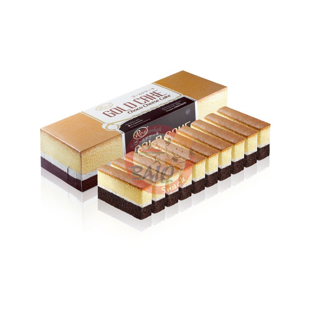 

Rious Gold Cake Mini Choco Cheese 200 gr ukuran 18cm X 6cm X 5cm