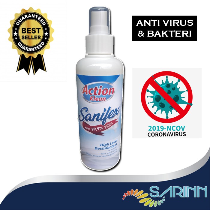 (SAN3) PENCEGAH VIRUS C0R0NA DISINFEKTAN SEMPROT DISINFECTANT SPRAY SANIFEX PEMBASMI VIRUS BAKTERI