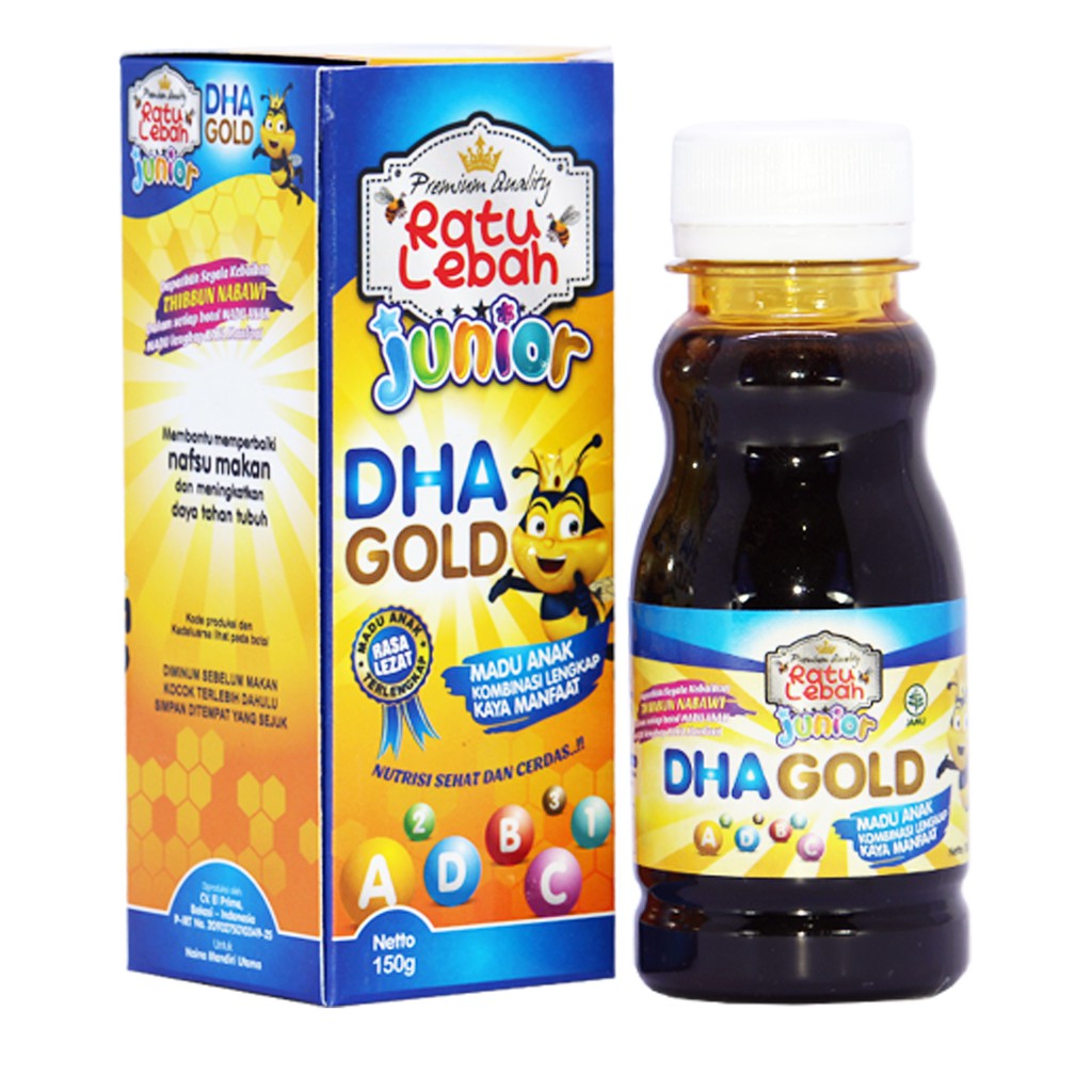 Madu Anak Ratu Lebah Junior DHA GOLD plus Omega 3 DHA Gold Ratu Lebah