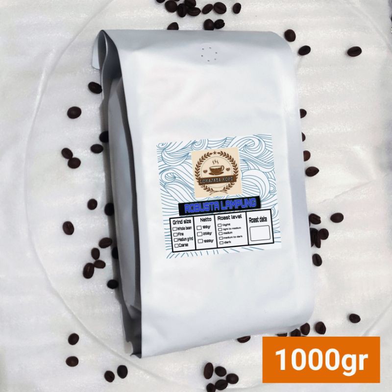 

Fine robusta Lampung Roast bean 1kg petik merah