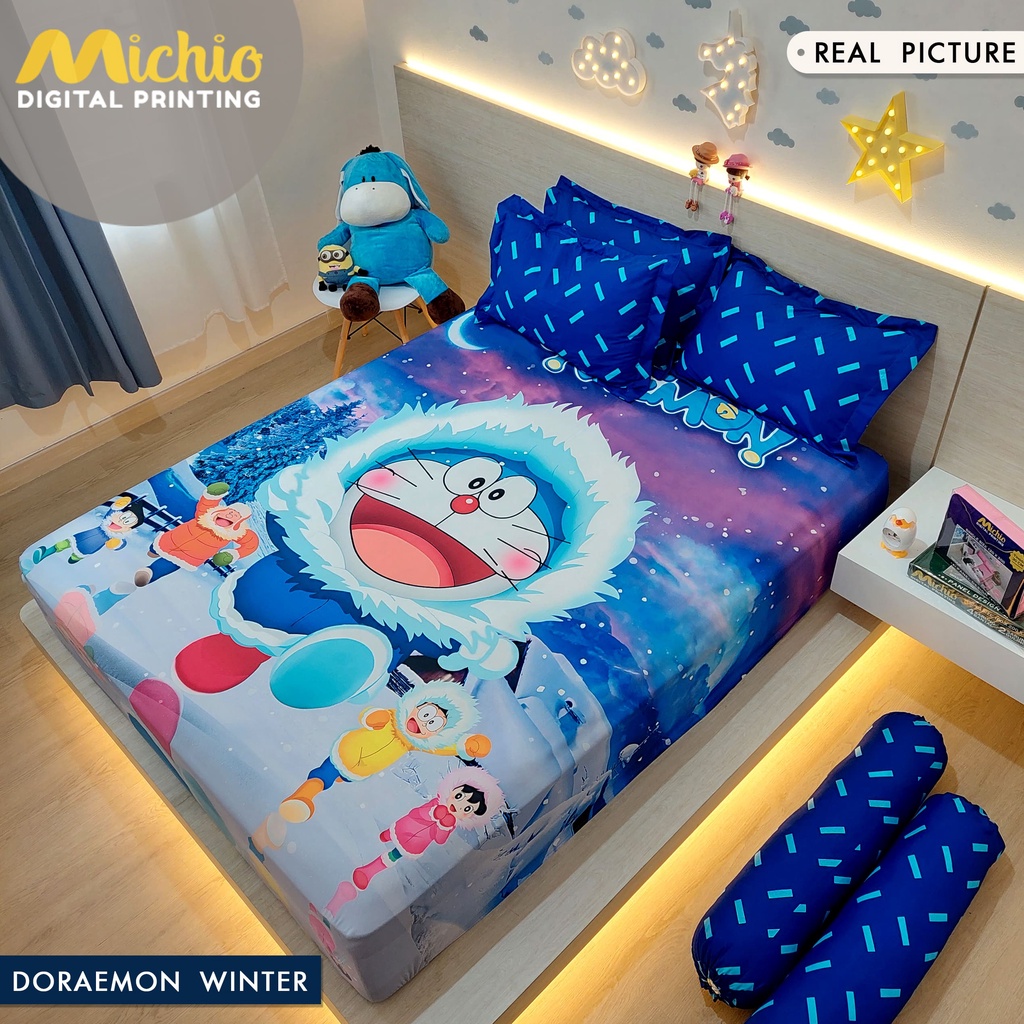 SS Sprei MICHIO ukuran 160 160x200x30 Queen Size 160x200 Tinggi 30 cm mix motif Printing