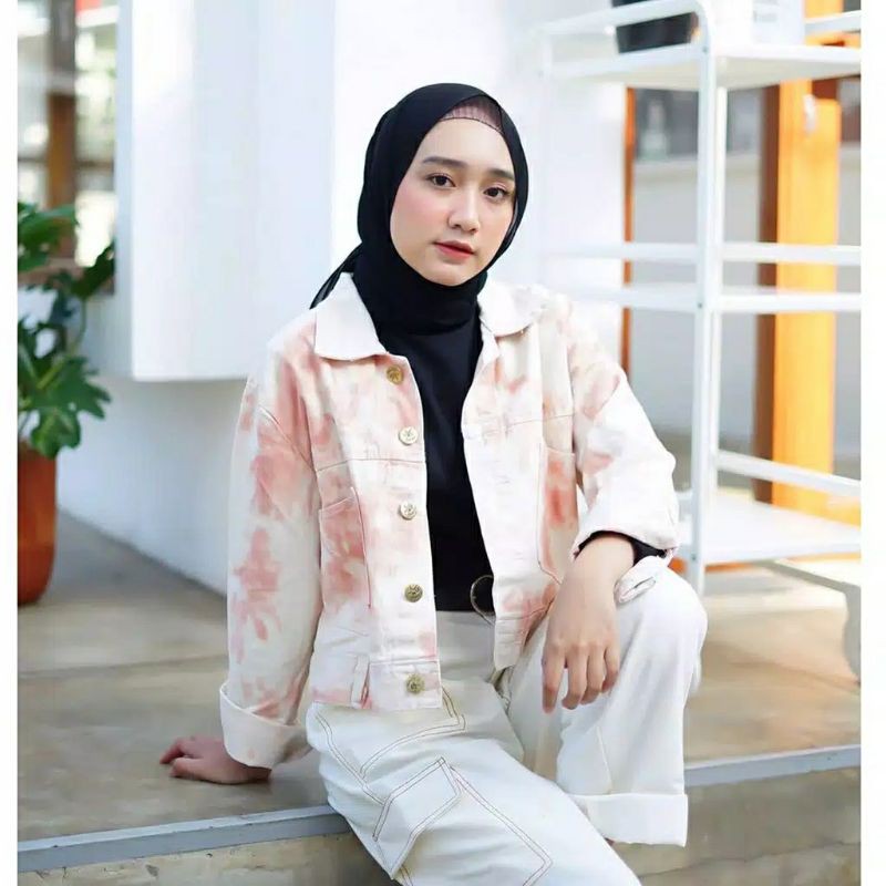 Jaket Jeans Wanita / Jaket Motif / Jaket Tye Dye