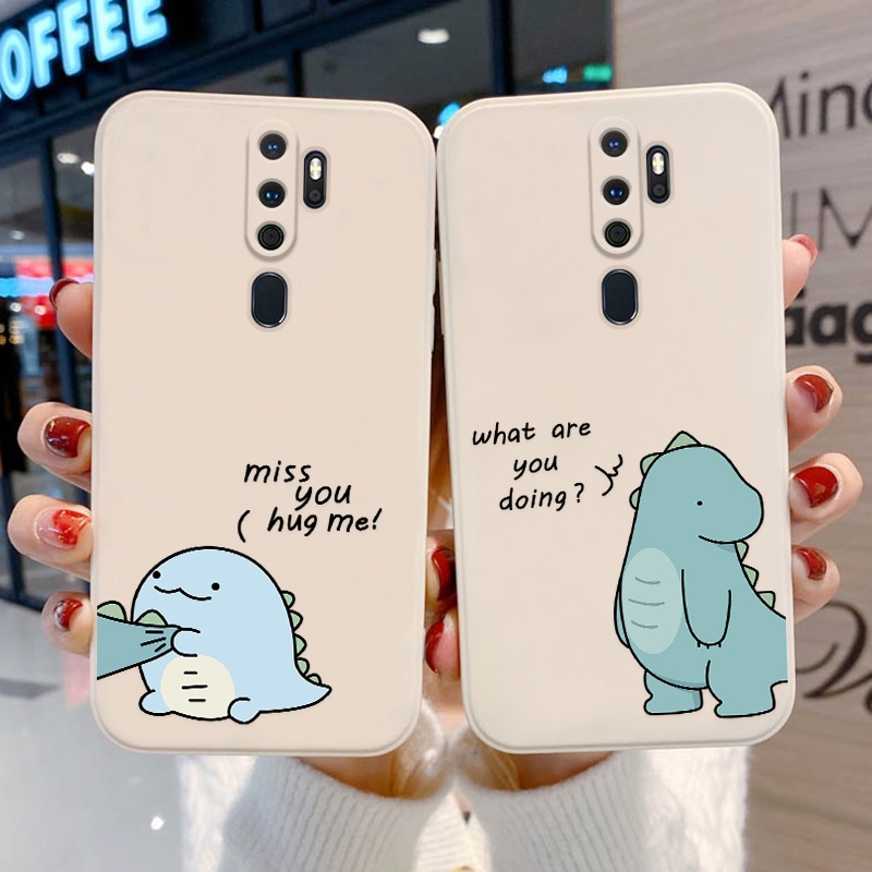 Casing OPPO A5s A7 A12 A12s A11K F9 F9 Pro A5 A3s A12E C1 A16 A16s A55 A92 A72 A5 A9 A15 A35 A8 A31 Motif Dinosaurus