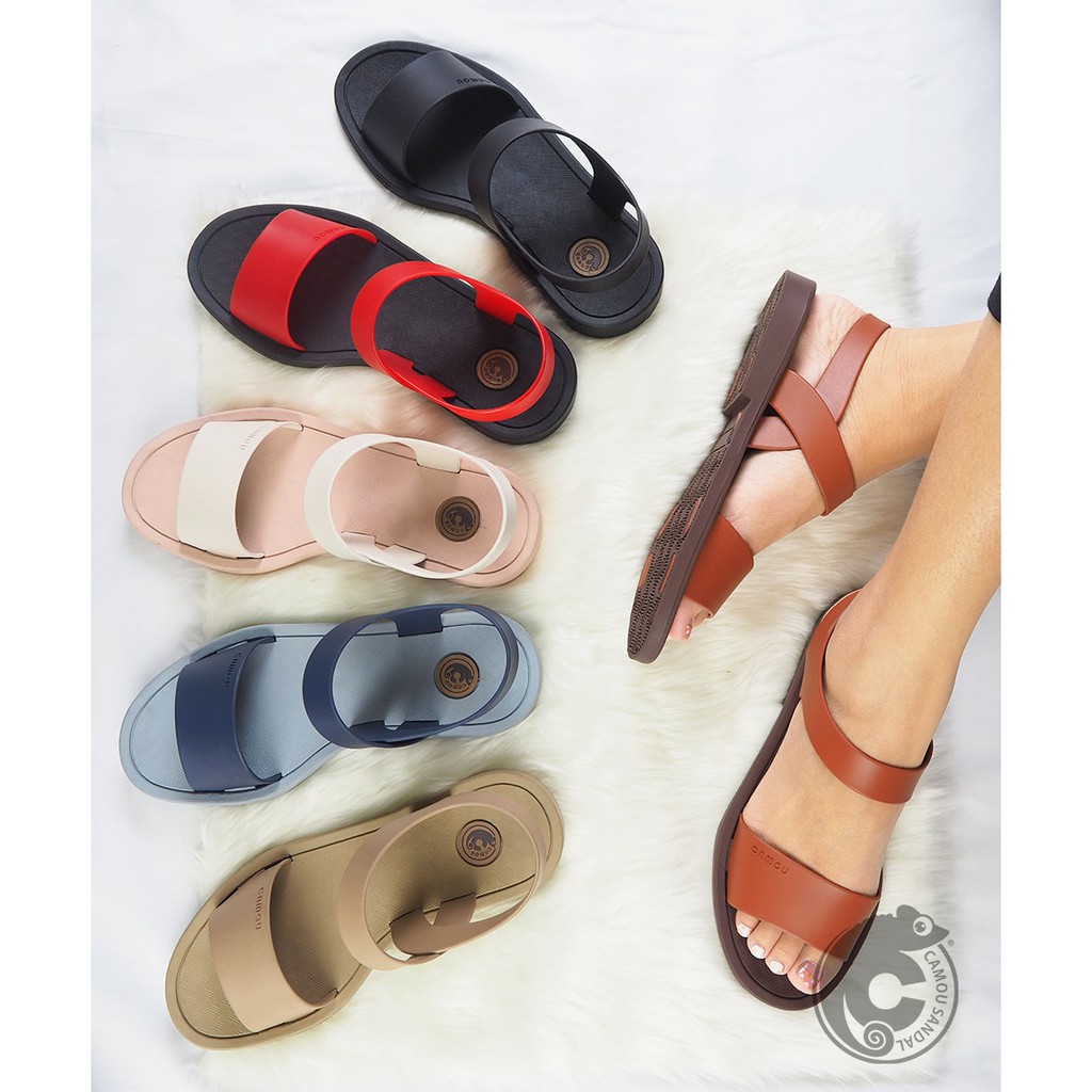 Sandal Tali Perempuan Terbaru Full Karet - CAMOU Neti Eshajorii